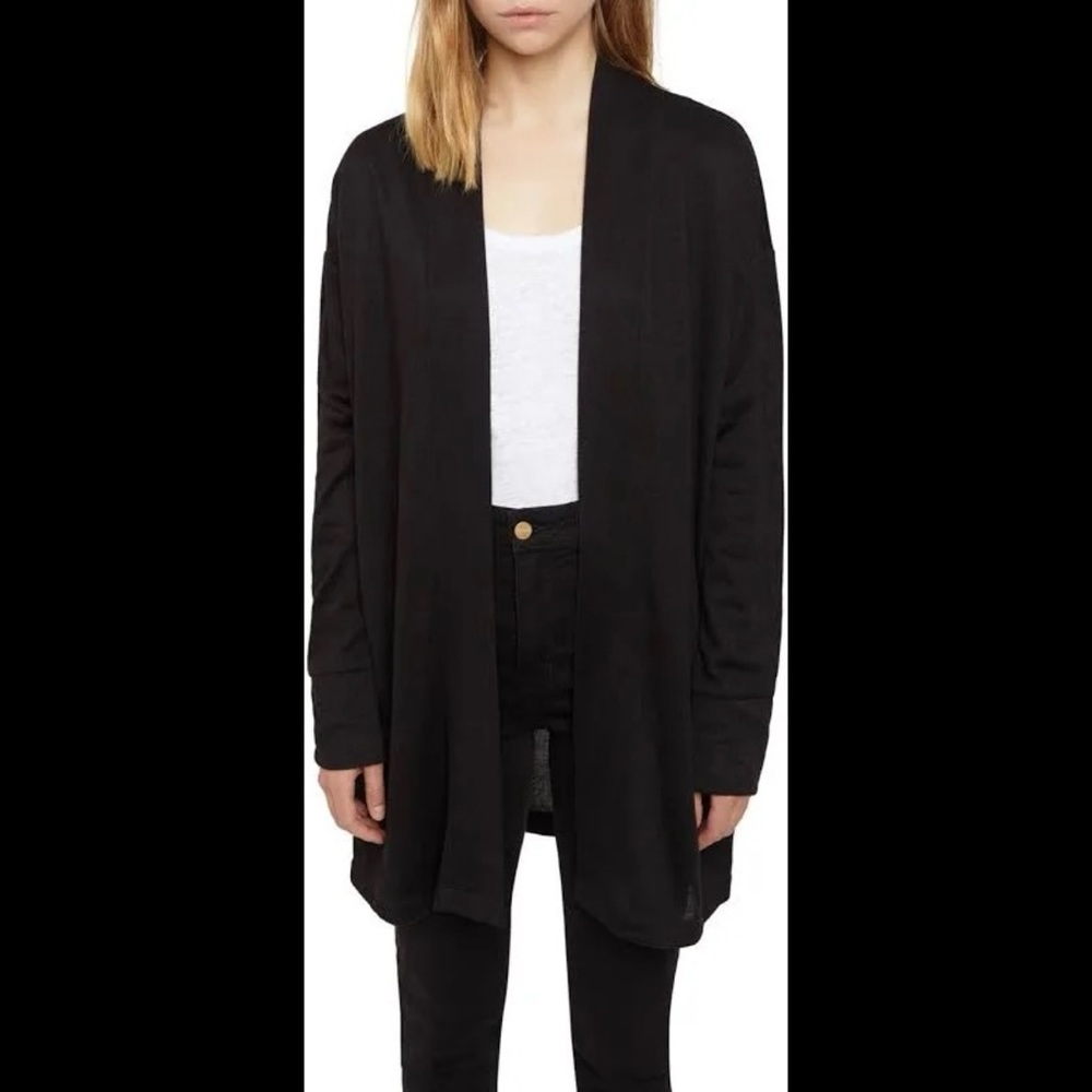 Sanctuary Women's Black Open Front Cardigan